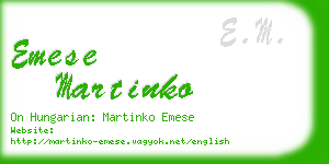 emese martinko business card